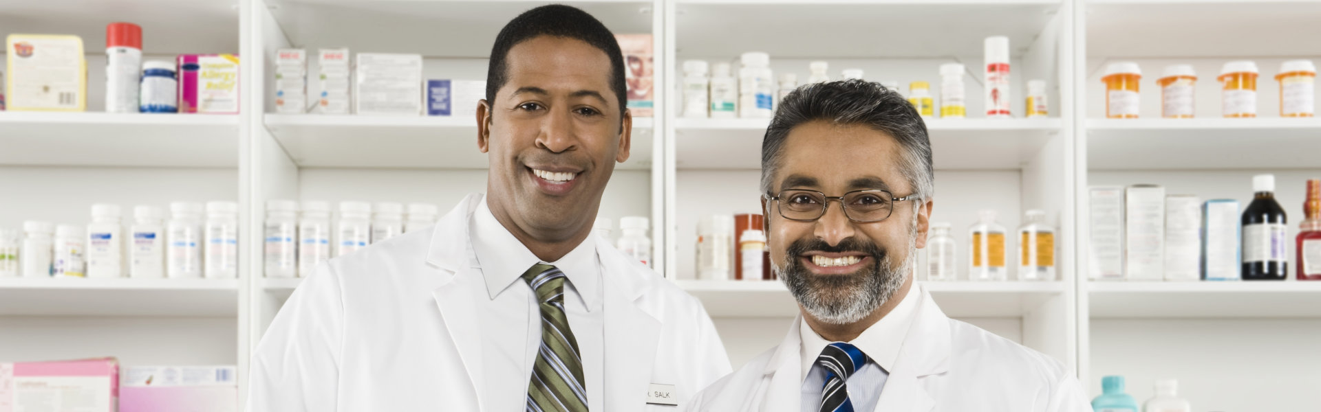 two happy pharmacist